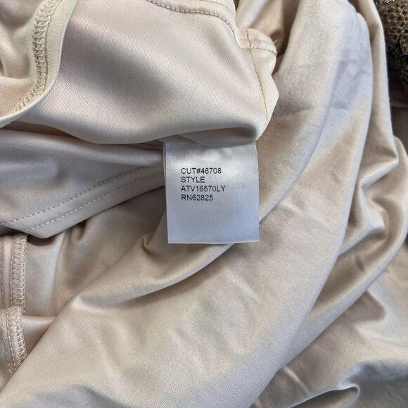 BHLDN Tadashi Shoji Odette Dress 8 Champagne Lace Sequin Gown Embroidered Formal - Picture 16 of 16